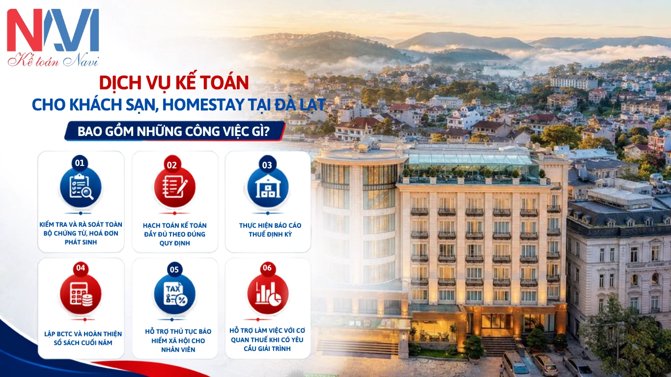 Dịch vụ kế toán trọn gói cho khách sạn, homestay gồm những gi