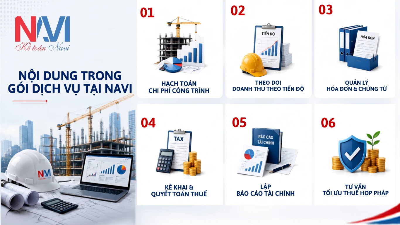 Nội dung trong gói dịch vụ tại Navi